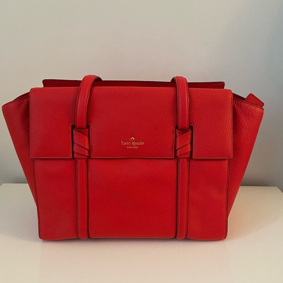 Kate Spade ABIGAIL SATCHEL PXRU7738 Women's Leather Tote Bag Red - Picture 5 of 15